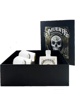 Alternative view of Amuerte Coca Leaf Gin 0,7 Liter White Edition (Black Box) in Geschenkbox mit 2 Gläsern