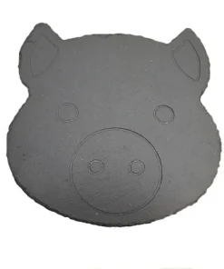 Alternative view of Buffetplatte Servierplatte Schweineform mit Gesichtgravur ca 30 x 30 cm Naturschiefer