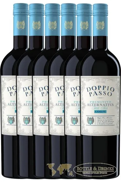 Doppio Passo ROSSO Primitivo alkoholfrei 0,00 % Alternativa 6 x 0,75 Liter – Bild 2