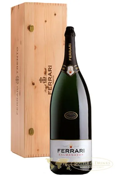 Ferrari Brut Trentodoc Spumante Salmanazarw in Holzkiste 9 Liter