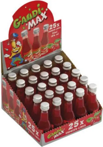 Gaudimax Erdbeerlimes Likör Alk.15vol.% 25×0,02l