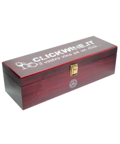 Cassetta in legno cofanetto CLICKWINE.IT COSTIERES con accessori vino