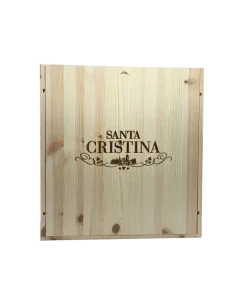 Alternative view of Cassetta in legno da 3 Bt Vuota Santa Cristina – Antinori